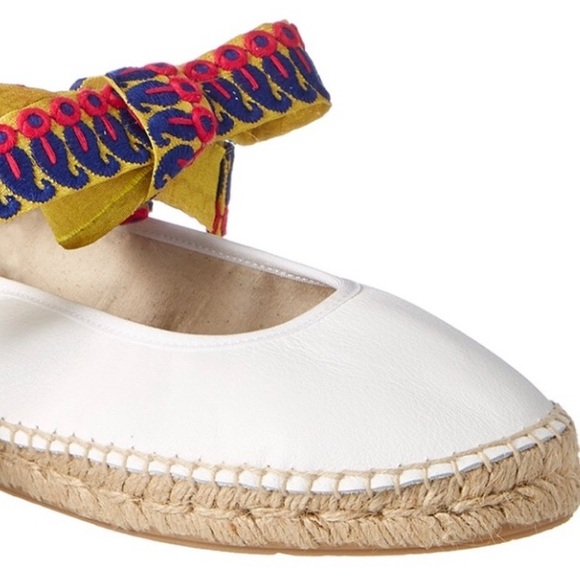 NEW Free People Maya Wrap Espadrille White Leather SIZE 7.5 - Picture 5 of 10